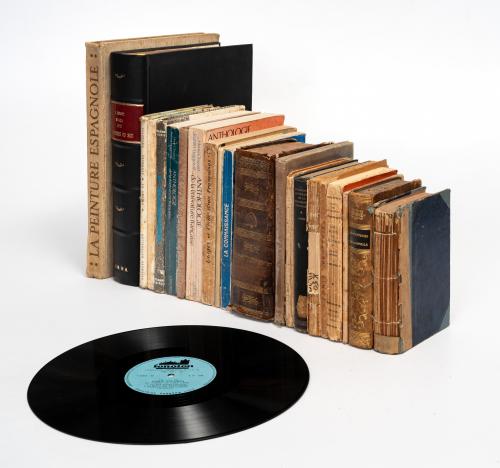 Caja de libros en francés