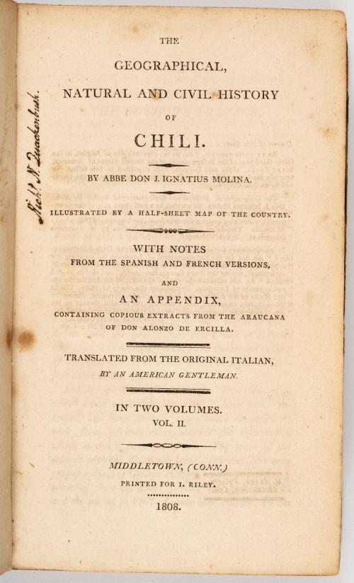 The geographical, natural and civil history of Chili. Vol I