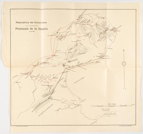 Plano de la Península de la Guajira