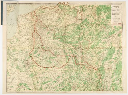 War Map Western Front with 7.000 names