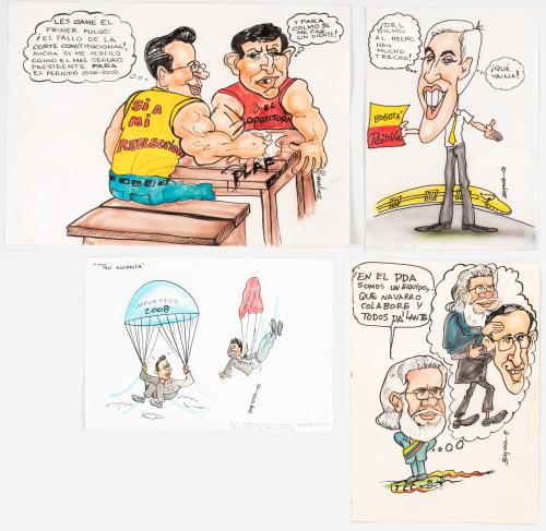 Colección de caricaturas de políticos colombianos, por Bayo