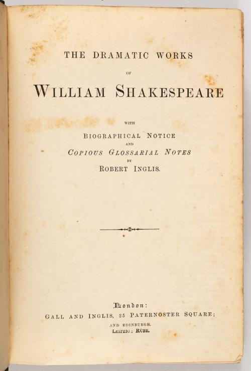 The dramatic works of William Shakespeare