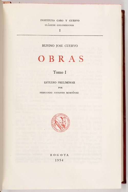Colección de Obras. Clásicos colombianos I, II, IV, VI, VII
