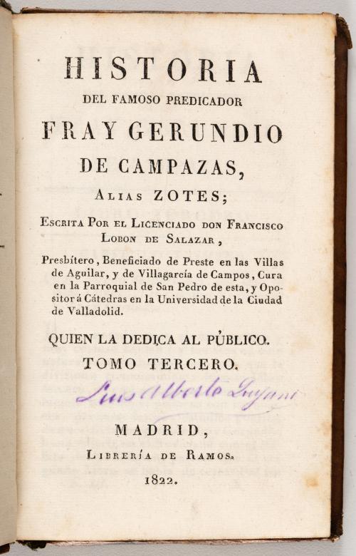 Isla, Francisco de : Historia del famoso predicador Fray Ge
