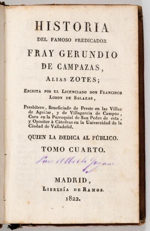 Isla, Francisco de : Historia del famoso predicador Fray Ge