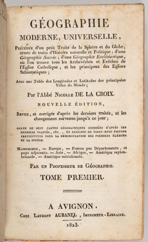 Croix, Nicolle De la : Géographie moderne, universelle. Vol