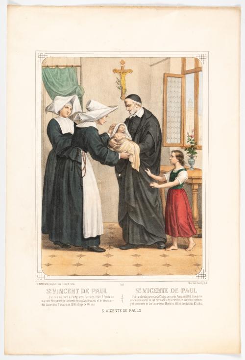 Grabado de San Vicente de Paulo
