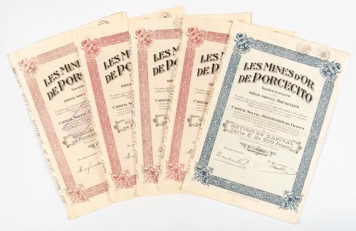 5 acciones de les mines d&#39;or de Porcecito