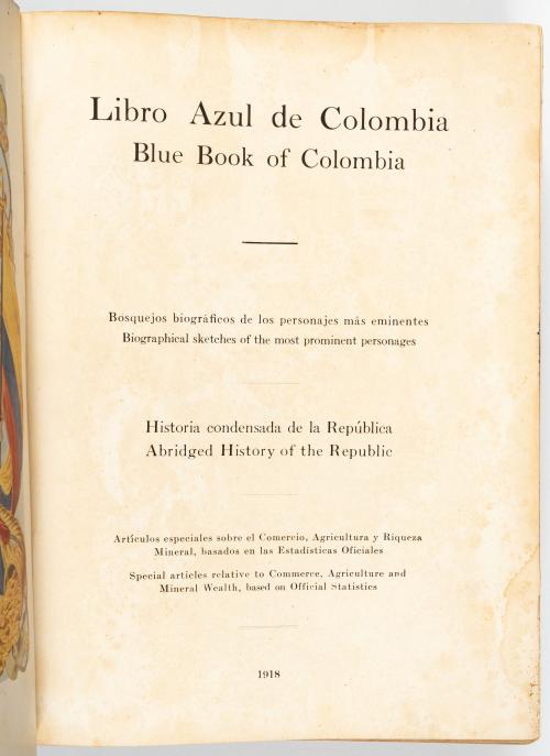 Posada Callejas, Jorge : Libro azul de Colombia. Bosquejos 