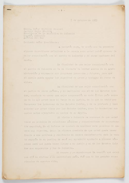 John T. O&#39;Brien Associates :  [Propagando Rojas Pinillas] A