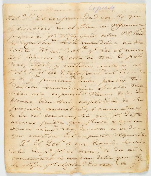 Gual, Pedro : Conjunto de cartas, documentos y comunicacion