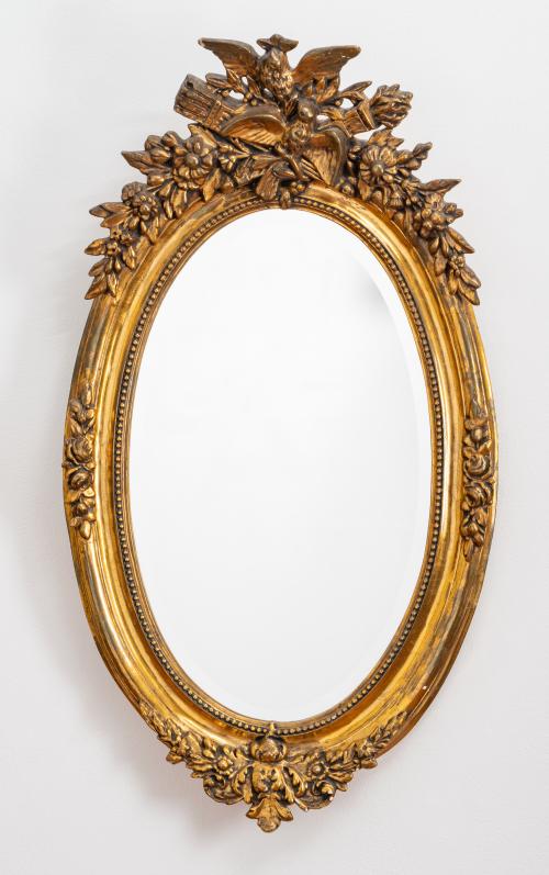 Espejo ovalado de boda estilo Louis XV