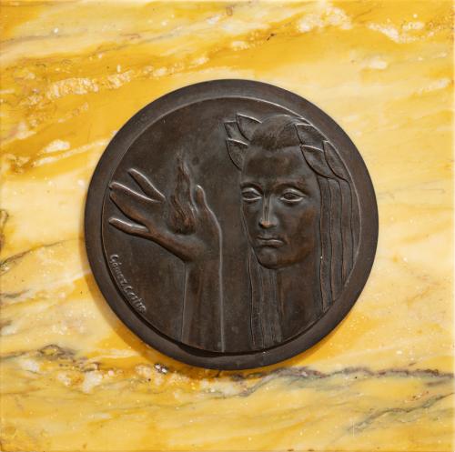 Placa de bronce [La victoria o La gloria]