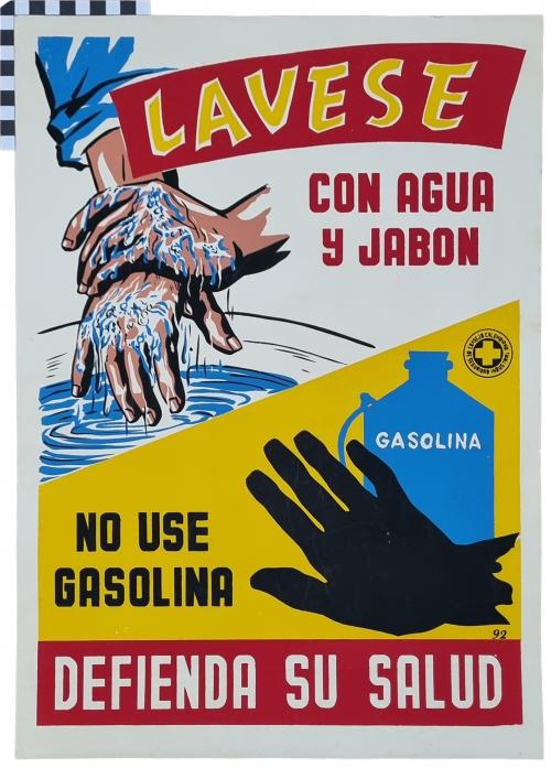 Lávese con agua y jabón 