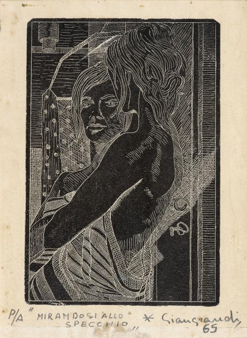 Umberto Giangrandi Italia, 1943 : Mirandosi allo specchio;