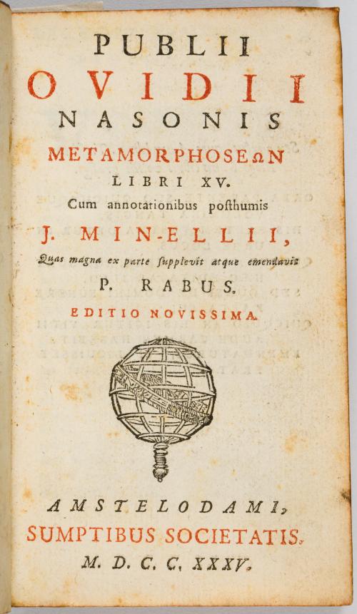 Ovidio : Publii Ovidii Nasonis Metamorphoseon Libri XV. Cum