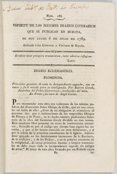 Espíritu de los mejores diarios literarios que se publican 