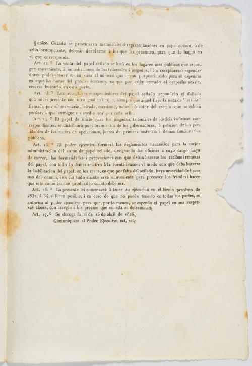La Convencion del Estado de la Nueva Granada. Decreta: [Ley