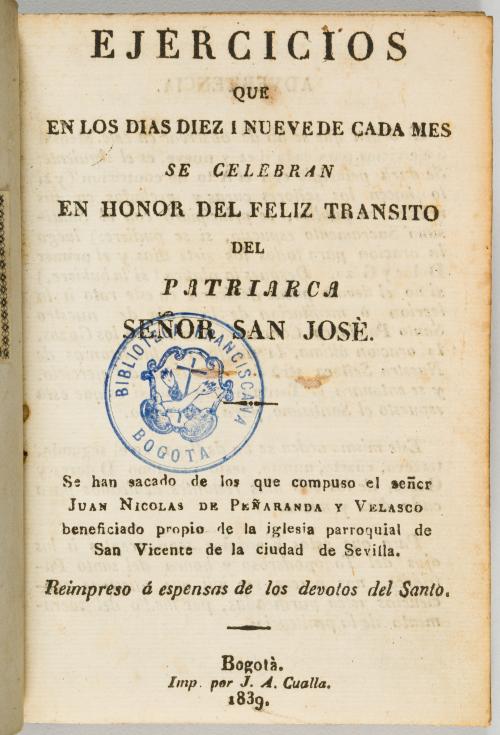 Colección de 8 libros religiosos relacionados con Bogotá y 