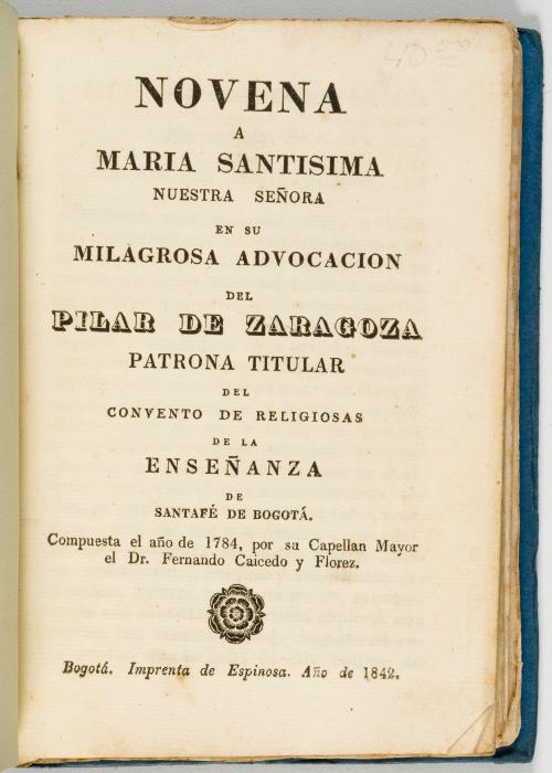 Colección de 8 libros religiosos relacionados con Bogotá y 