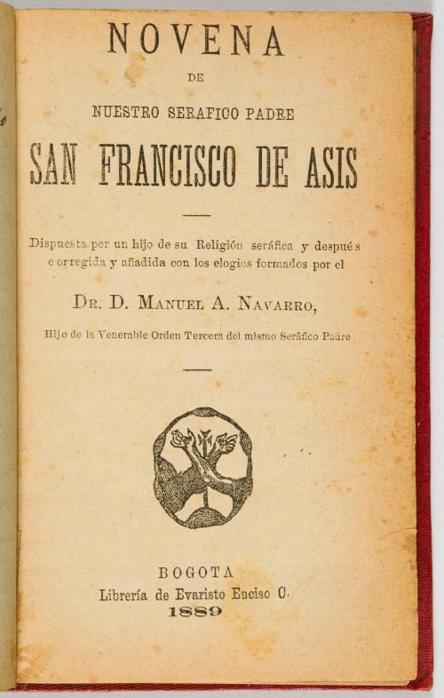 Colección de 8 libros religiosos relacionados con Bogotá y 