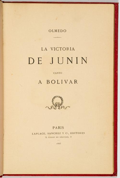 Olmedo, José Joaquín  : La victoria de Junín. Canto a Bolív