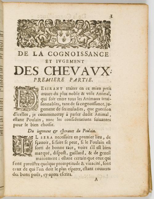 Baret, René, sieur de Rouvray. : Le Traicté des chevaux déd