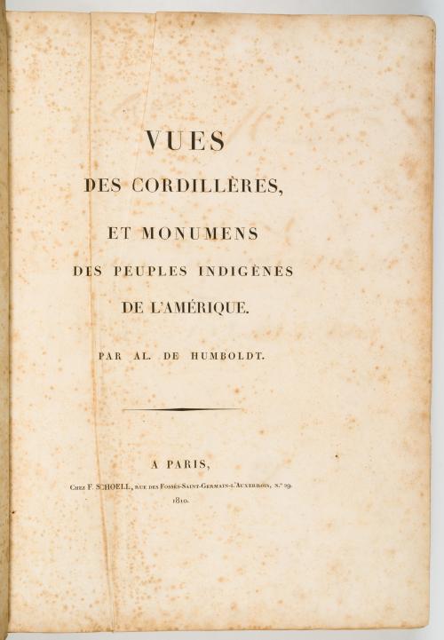  Humboldt, Alexander Von; Bonpland, Aimé  : [Con el Atlas 
