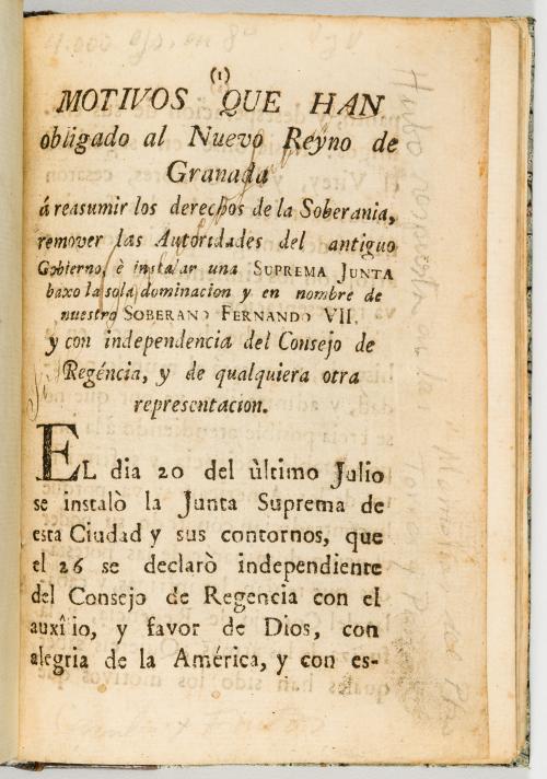 Torres Tenorio, Camilo; Gutiérrez, Frutos Joaquín : Motivos