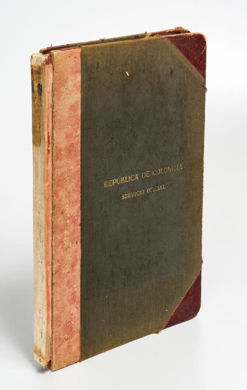 Libro de cuentas corrientes con firmas de Enrique Olaya Her