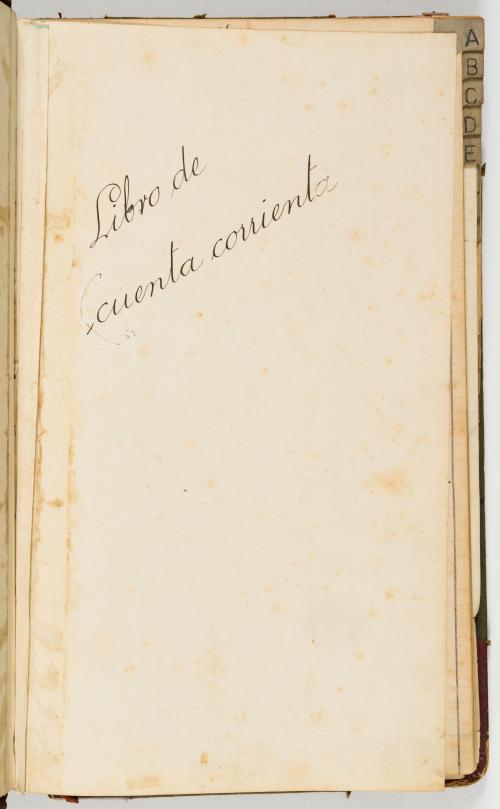 Libro de cuentas corrientes con firmas de Enrique Olaya Her