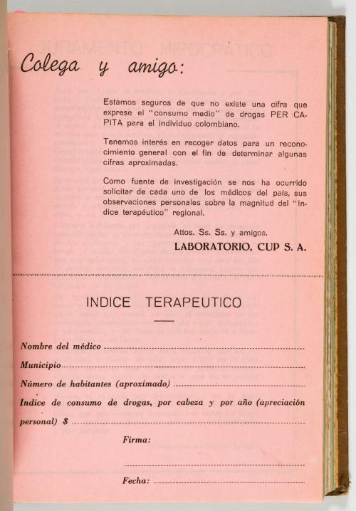 Uribe Piedrahita, César : Revista laboratorio CUP. 2 Tomos