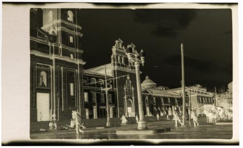 Fotografías en acetato de la Plaza de Bolívar