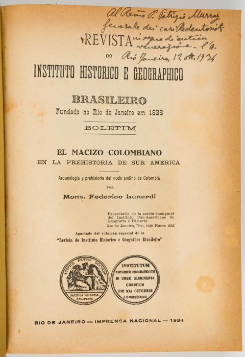 Lunardi, Federico : Miscelánea sobre arqueología y etnograf