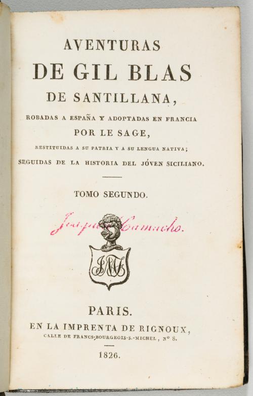Le Sage, Alain René : Aventuras de Gil Blas de Santillana