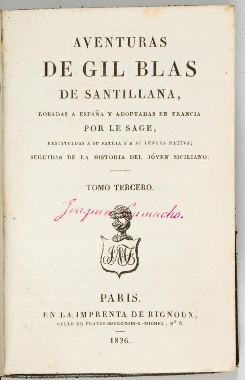Le Sage, Alain René : Aventuras de Gil Blas de Santillana