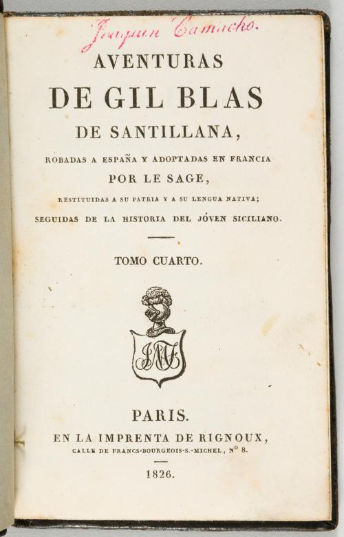 Le Sage, Alain René : Aventuras de Gil Blas de Santillana