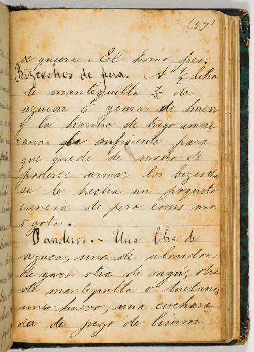 Cuaderno manuscrito de recetas. Colombia, 1892.
