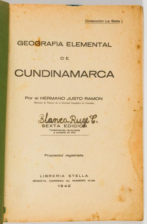Colección de libros de geografía colombiana
