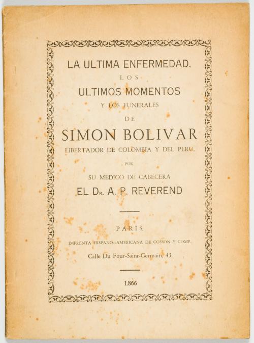 Homenaje al libertador Simón Bolívar en su primer centenari