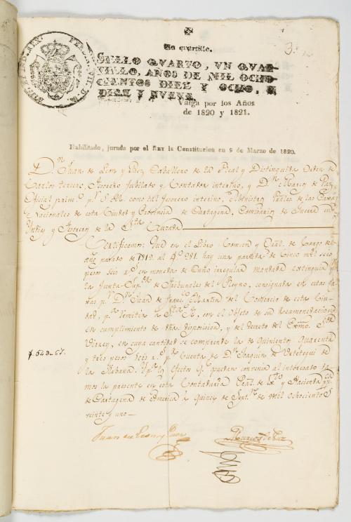 León y Páez, Juan de  : Certificaciones de la Real Contadur