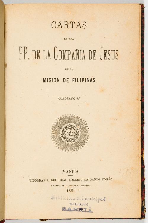 Compañía de Jesús : Cartas de los pp. de la Compañía de Jes