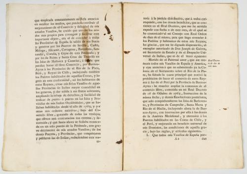 [Gálvez, José de] : [Indias] Real Cédula de S.M. y Señores 