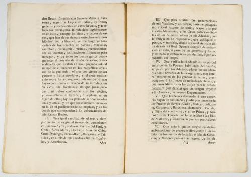 [Gálvez, José de] : [Indias] Real Cédula de S.M. y Señores 