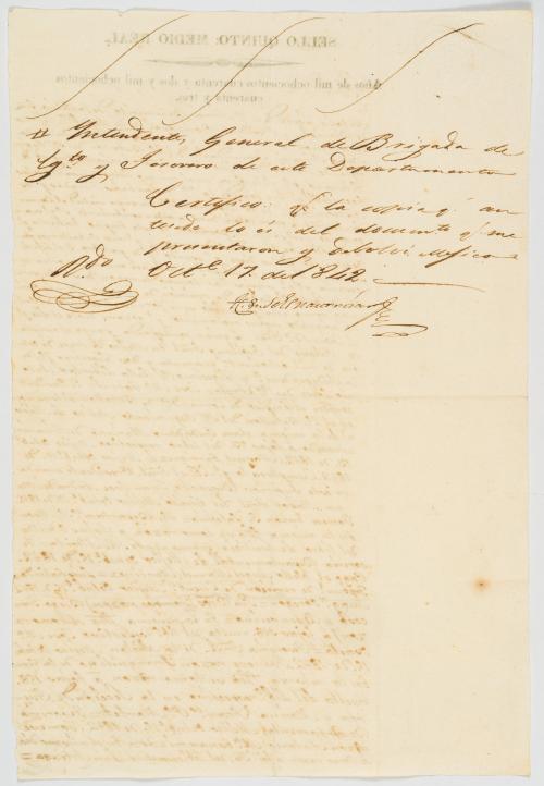 Manuscrito mexicano sobre batallones