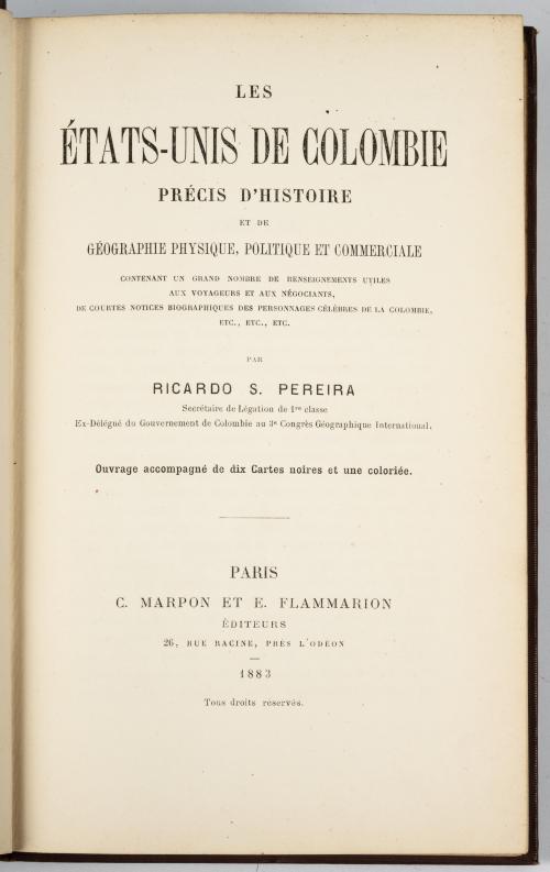 Pereira, Ricardo S. : Les États-unis de Colombie précis d'h