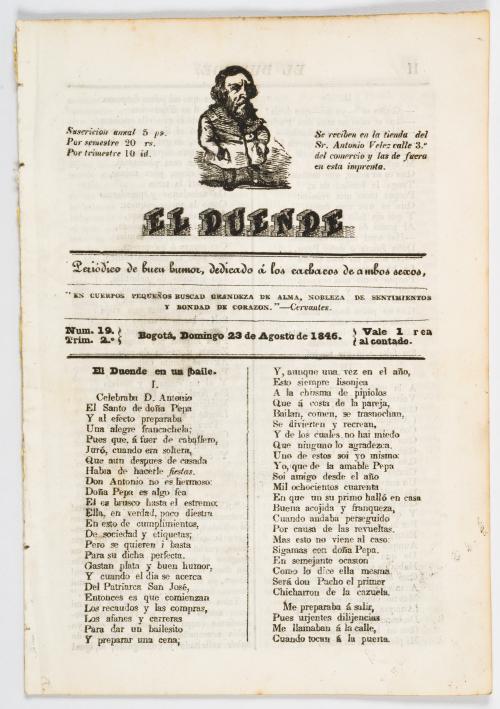 El duende. Periódico de buen humor, dedicado a los cachacos