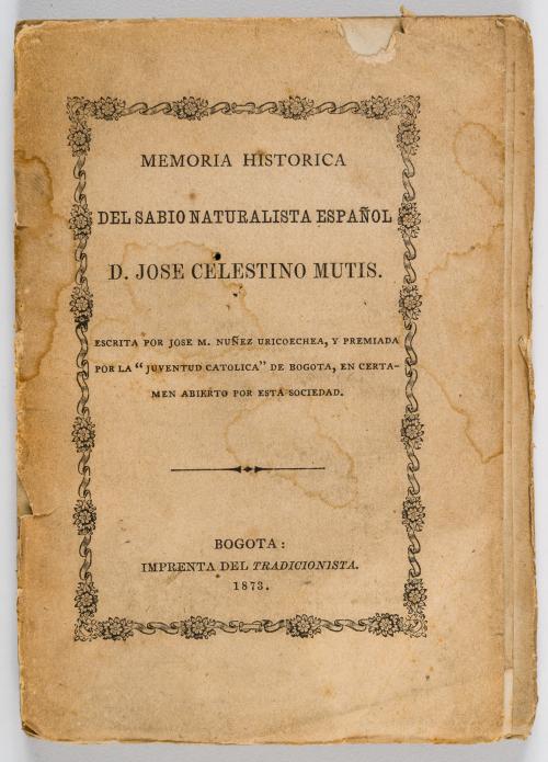 Nuñez Uricoechea, José M. : Memoria histórica del sabio nat