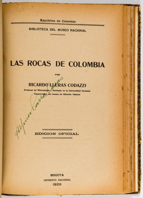 Lleras Codazzi, Ricardo : Notas mineralógicas y petrográfic