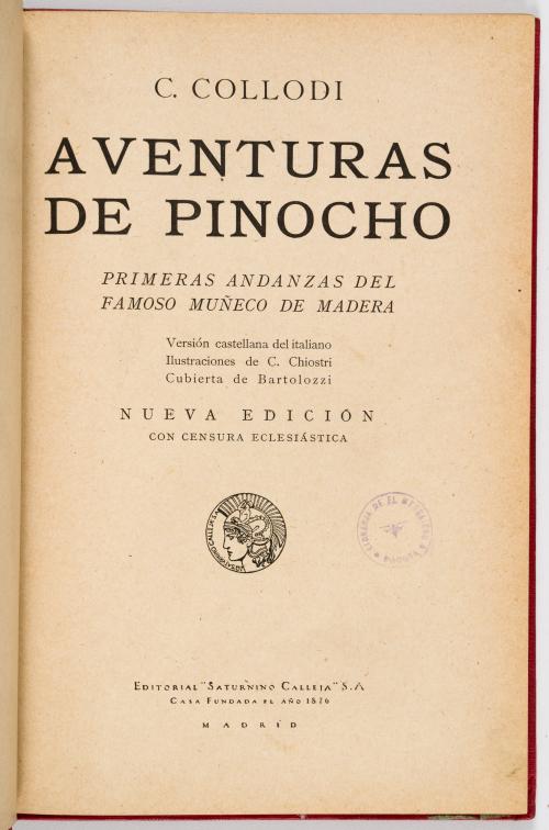 Collodi, Carlo : Aventuras de Pinocho. Libro ilustrado